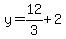 y=12%2F3%2B2