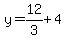 y=12%2F3%2B4