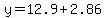 y=12.9%2B2.86