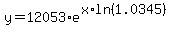 y=12053%2Ae%5E%28x%2Aln%281.0345%29%29