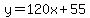 y=120x%2B55