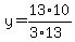 y=13%2A10%2F%283%2A13%29