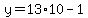 y=13%2A10-1