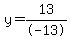 y=13%2F-13