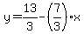 y=13%2F3-%287%2F3%29%2Ax