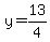y=13%2F4