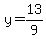 y=13%2F9