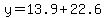 y=13.9%2B22.6