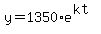y=1350%2Ae%5E%28kt%29