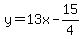 y=13x-15%2F4