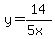 y=14%2F%285x%29