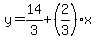 y=14%2F3%2B%282%2F3%29%2Ax