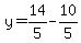 y=14%2F5-10%2F5
