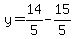 y=14%2F5-15%2F5