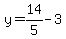 y=14%2F5-3