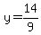 y=14%2F9