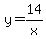 y=14%2Fx