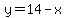 y=14-x
