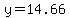 y=14.66
