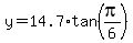 y=14.7%2Atan%28pi%2F6%29