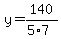 y=140%2F%285%2A7%29