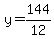 y=144%2F12