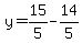 y=15%2F5-14%2F5
