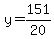 y=151%2F20