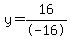 y=16%2F-16