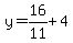 y=16%2F11%2B4