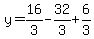 y=16%2F3-32%2F3%2B6%2F3