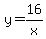 y=16%2Fx