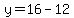 y=16-12