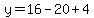 y=16-20%2B4