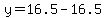 y=16.5-16.5