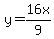 y=16x%2F9