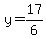 y=17%2F6