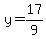 y=17%2F9