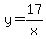 y=17%2Fx