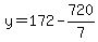 y=172-720%2F7