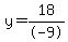 y=18%2F-9