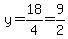 y=18%2F4=9%2F2
