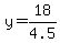 y=18%2F4.5