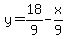 y=18%2F9-x%2F9