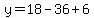 y=18-36%2B6