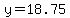 y=18.75