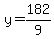 y=182%2F9