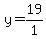 y=19%2F1