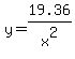 y=19.36+%2Fx%5E2