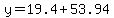 y=19.4%2B53.94